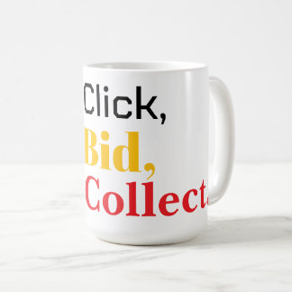 クリック、入札、コレクション。ブック コーヒーマグカップ