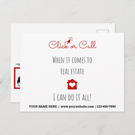 クリックCall Estateポストカ実在ードマーケティング ポストカード (正面/裏面)