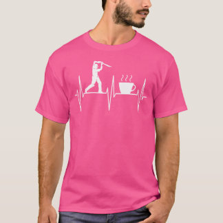 クリッケコーヒー愛好家スポーツクリッケータークリケットプレーヤー Tシャツ