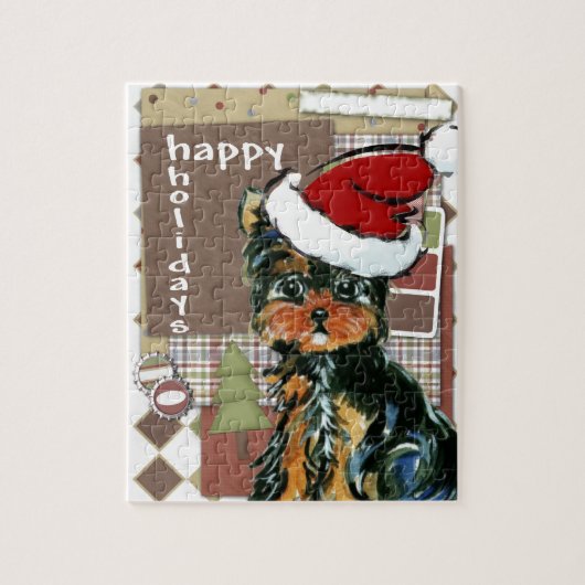 クリッシーヨークシャーテリアプール ジグソーパズル (縦)