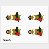 クリッシー長方形ステッカー 長方形シール (シート)