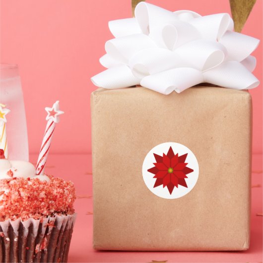 クリッシーHatsingdon Poinsettia ラウンドシール (パーティー)