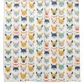 クリッターカラフルシャワーカーテン シャワーカーテン (正面)