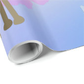 クリッターズ アンド バタフライ ベイビー シャワー イエロー ブルー ラッピングペーパー (ロールコーナー)