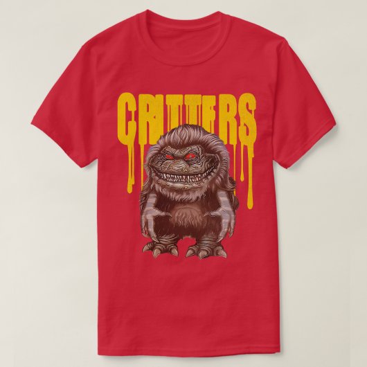 クリッターヴィンテージ80sカルトモンスターホラー tシャツ (デザイン正面)