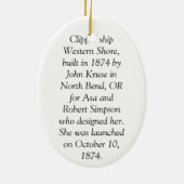 クリッパーシップウェスタンショア セラミックオーナメント (裏面)