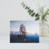 クリッパー帆船と汽船1900年代 ポストカード (スタンド正面)