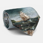 クリッパー船でニューヨーク港1890 ネクタイ (ロール)
