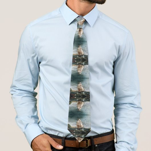 クリッパー船でニューヨーク港1890 ネクタイ