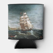 クリッパー船でニューヨーク港1890 缶クーラー (正面)