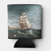 クリッパー船でニューヨーク港1890 缶クーラー (裏面)