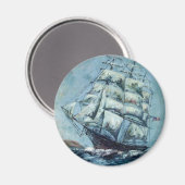 クリッパー船西岸製品なし文字 マグネット (正面/裏面)