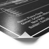 クリッパー船飛んでいる雲 – 設計図PD フォトプリント            (角)