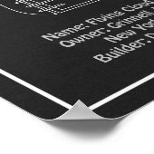 クリッパー船飛んでいる雲 – 設計図PD ポスター (角)