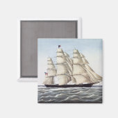 クリッパー船飛んでいる「雲」 マグネット (正面/裏面)