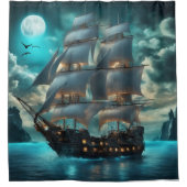 クリッパー船 シャワーカーテン (正面)