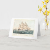 クリッパー船"飛行雲" (0397A) カード (黄色い花)