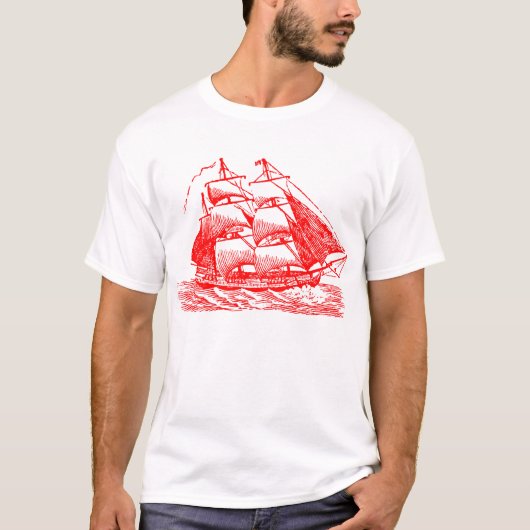 クリッパー – 赤 Tシャツ (正面)