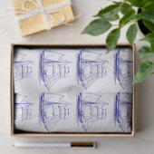 クリッパ航海のー船シルボート – DIYカラーズブルー 薄葉紙 (ギフト)