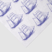 クリッパ航海のー船シルボート – DIYカラーズブルー 薄葉紙 (詳細)