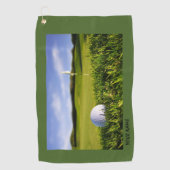 クリップの個人用設定 – ソフトゴルフタオル上 ゴルフタオル (正面)