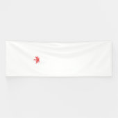 クリップアートに似た赤い花弁のグラフィック 横断幕 (横)