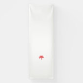 クリップアートに似た赤い花弁のグラフィック 横断幕 (縦)