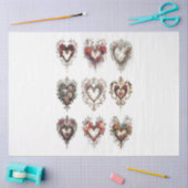 クリップアートバレンタインハート 薄葉紙 (クラフト)