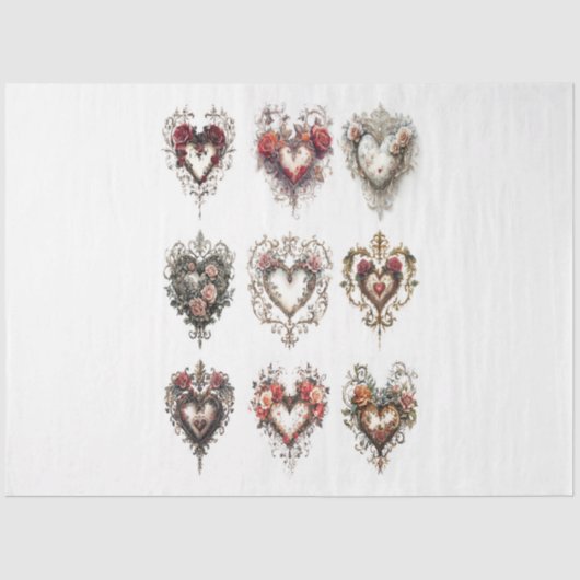 クリップアートバレンタインハート 薄葉紙 (正面)