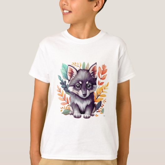 クリップアートベベベベールプノワール隊エンティアーキュートなアクアレル Tシャツ (正面)