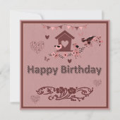 クリップアートユニーク誕生日フラットグリーティングカード カード (正面)