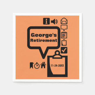 クリップアート選択カラー退職パーティーペーパーナプキン スタンダードカクテルナプキン