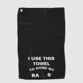 クリップゴルファー付きゴルフタオルモダンモノグラム ゴルフタオル (正面)