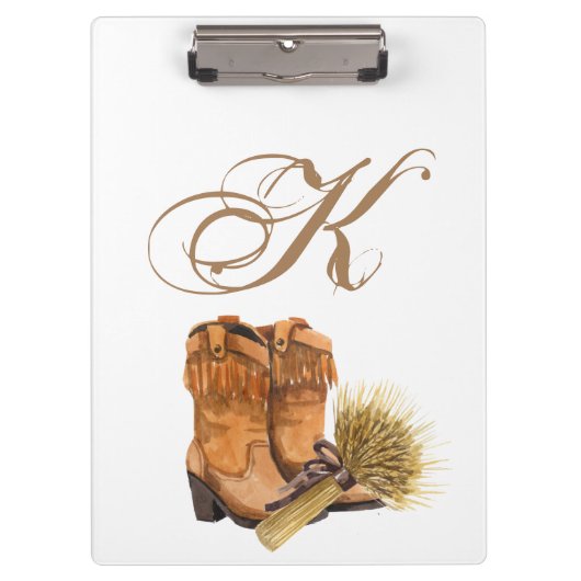 クリップパーソナライズされたボードサマーカントリー結婚式 クリップボード (正面)