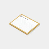 クリップボードとペンの黄色を使用したグラフグリッド ポストイット (アングル)