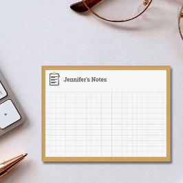 クリップボードとペンの黄色を使用したグラフグリッド ポストイット