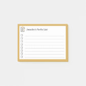 クリップボードとペンを持つ黄色のTo Doリスト ポストイット (正面)