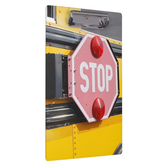 クリップボードのスクールバス停止印 クリップボード (右)