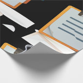 クリップボードの折り返し紙 ラッピングペーパー