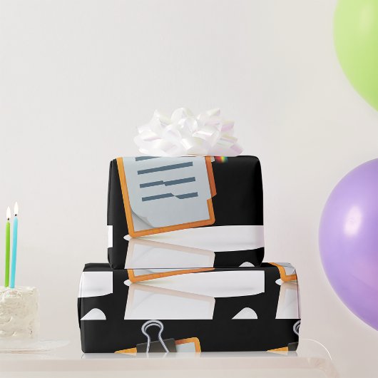 クリップボードの折り返し紙 ラッピングペーパー