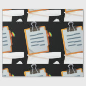 クリップボードの折り返し紙 ラッピングペーパー (フラット)