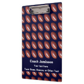 クリップボードの暗い海軍、コーチのためのフットボールパターン、 クリップボード (左)