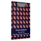 クリップボードの暗い海軍、コーチのためのフットボールパターン、 クリップボード (右)