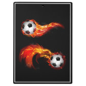 クリップボードの燃えるサッカーボール クリップボード (裏面)