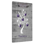 クリップボードの紫色のハートパーソナライズされたツリー クリップボード (右)