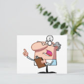 クリップボードを持っている医師 ポストカード (スタンド正面)