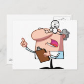 クリップボードを持っている医師 ポストカード (正面/裏面)