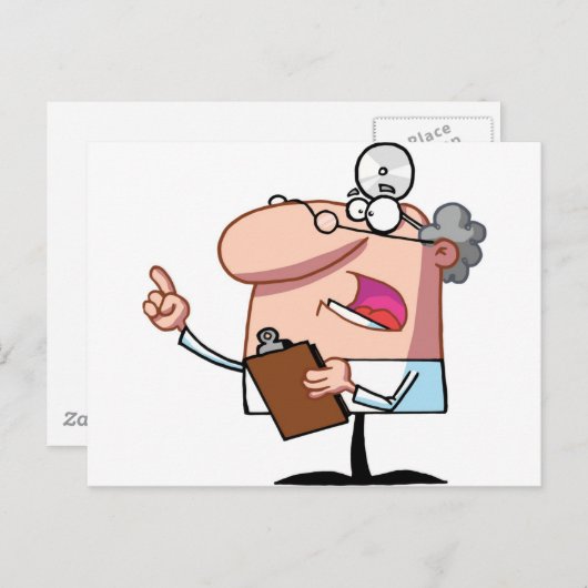 クリップボードを持っている医師 ポストカード (正面/裏面)