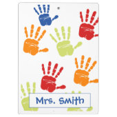 クリップボードカラフルの手書き印刷 クリップボード (裏面)