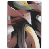 クリップボードトレンド抽象芸術アート白黒パウダー クリップボード (裏面)